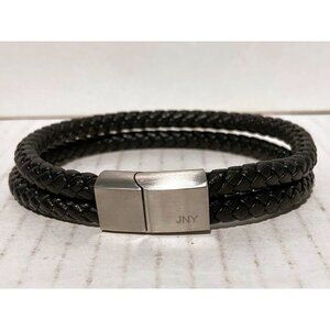 Jones New York Men's William Bracelet Rope Chain Stainless Accent Magnetic Clasp